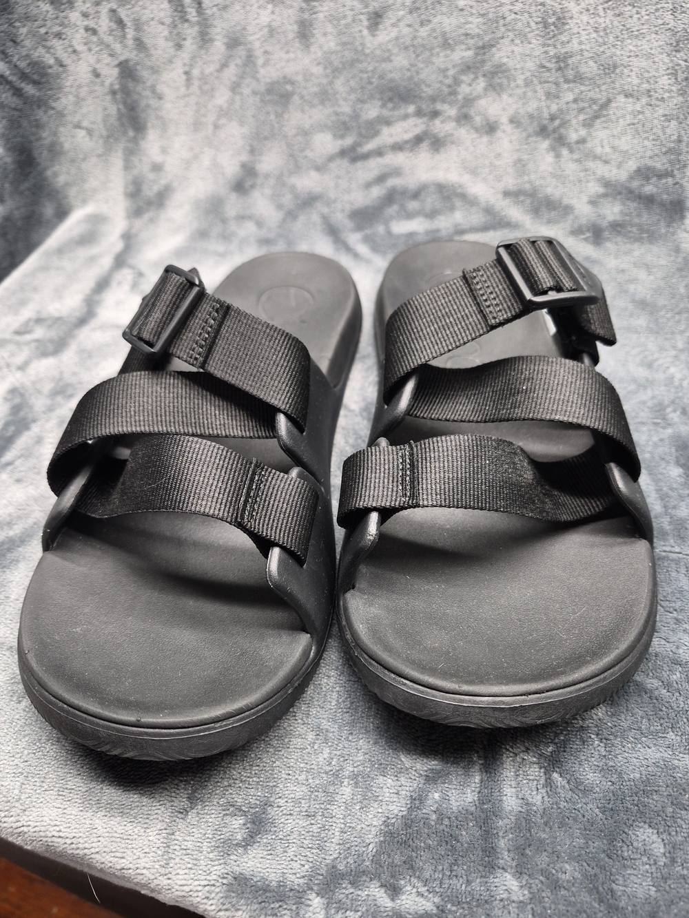 Chaco Sandals Womens Size 10 Black Chillos Double Strap Adjustable Slide Shoes - Picture 2 of 9